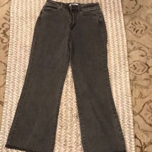Zenana denim gray washed black crop pant